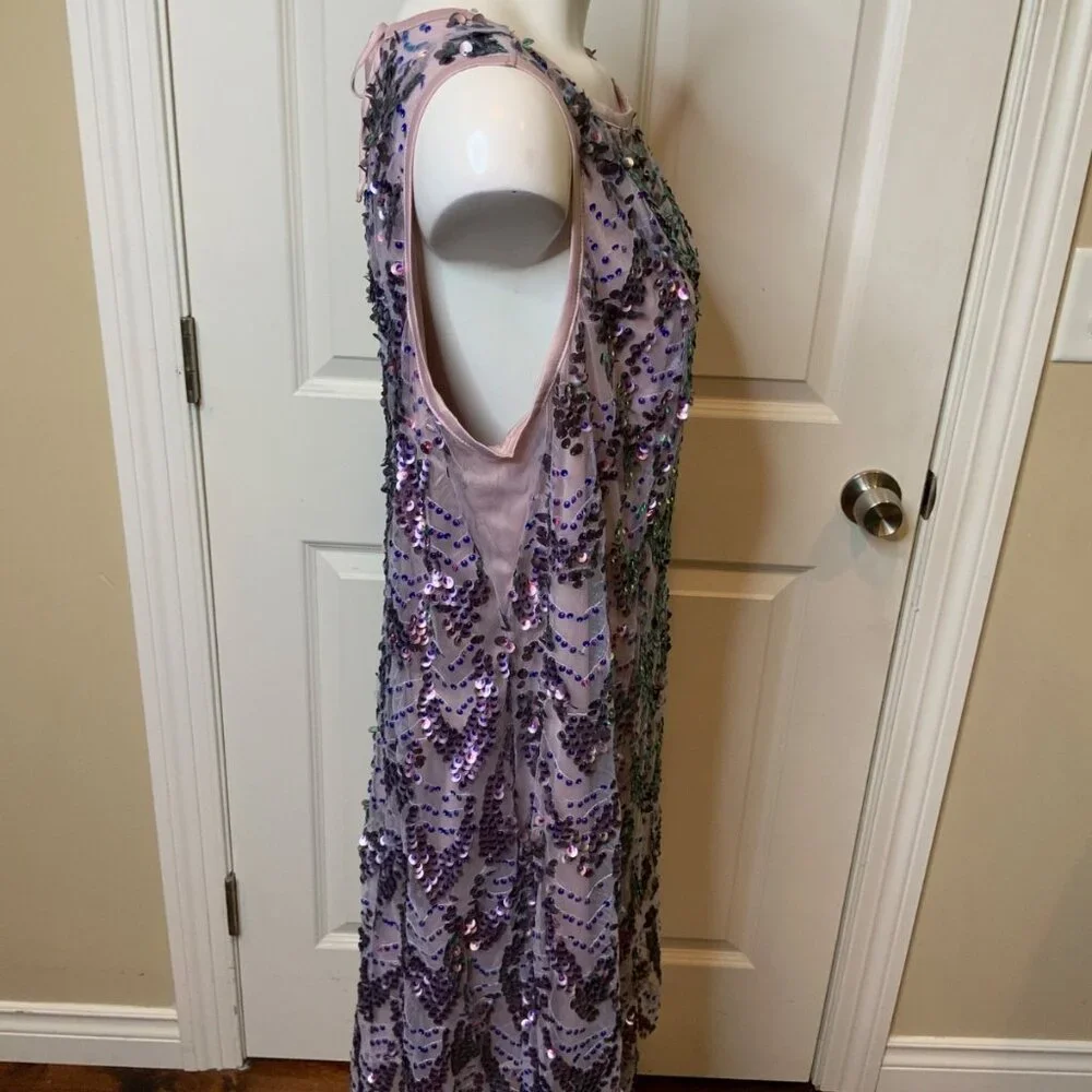 Torrid Orchid Purple Sequin Tulle Mini Dress, Size 00 | M/L
